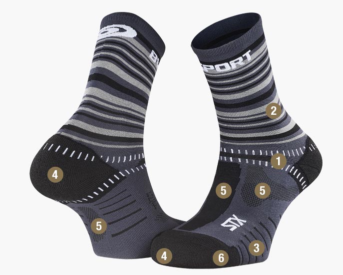 Socks STX EVO Tennis grey/black